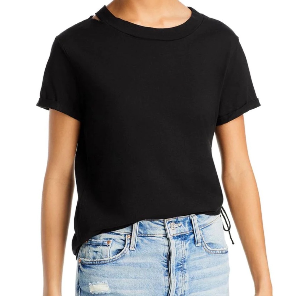 Philanthropy Womens Vancouver Cut Out Ruched Tee Size Med
